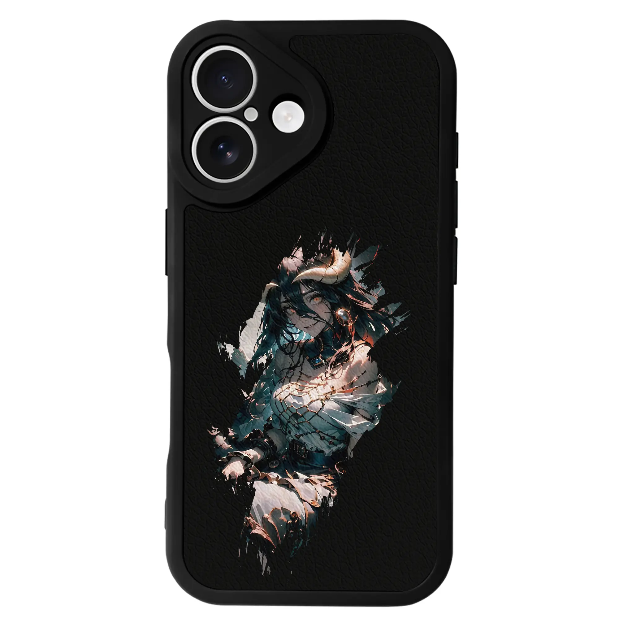 オーバーロード グッズ アルベド - IPhone 16シリーズ対応 ・ シリコンスマホケース ・ レザー調 ・ 高精度フィット ・ 耐衝撃 ・ ワイヤレス充電対応 ・ 精密カット